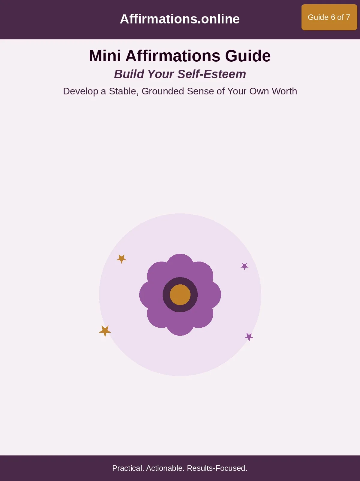 Build Self-Esteem Mini Affirmations Guide