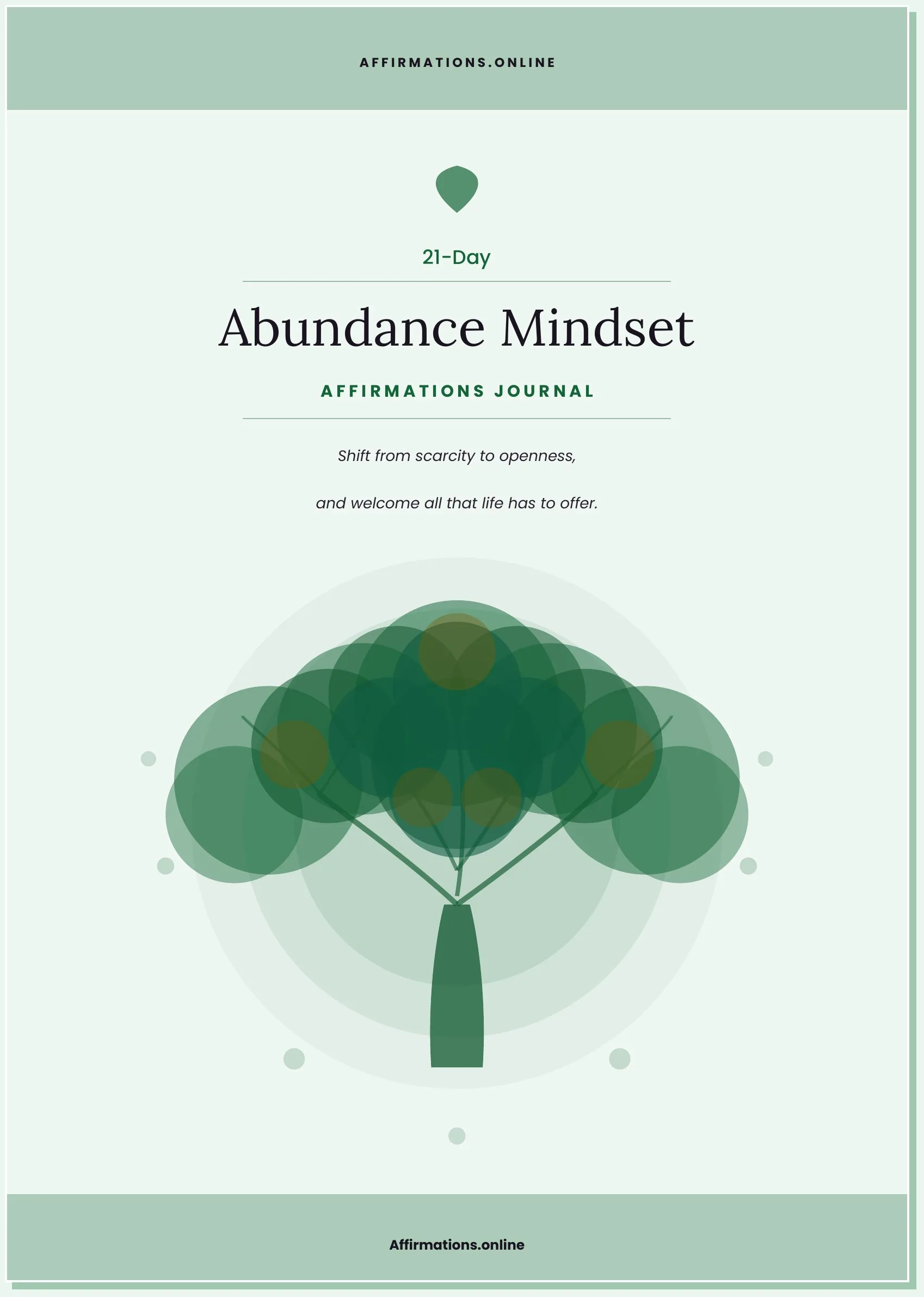 Abundance Mindset — 21-Day Affirmations Reset Journal
