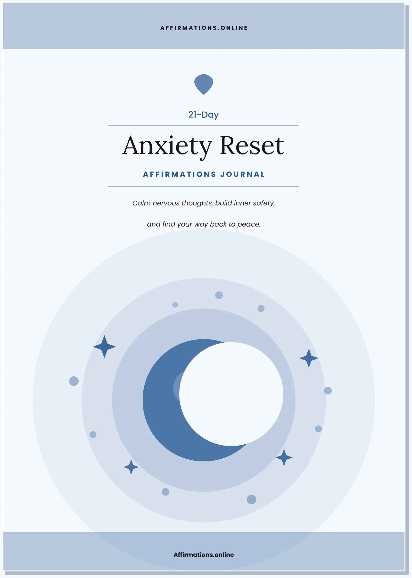 Anxiety Management — 21-Day Affirmations Reset Journal