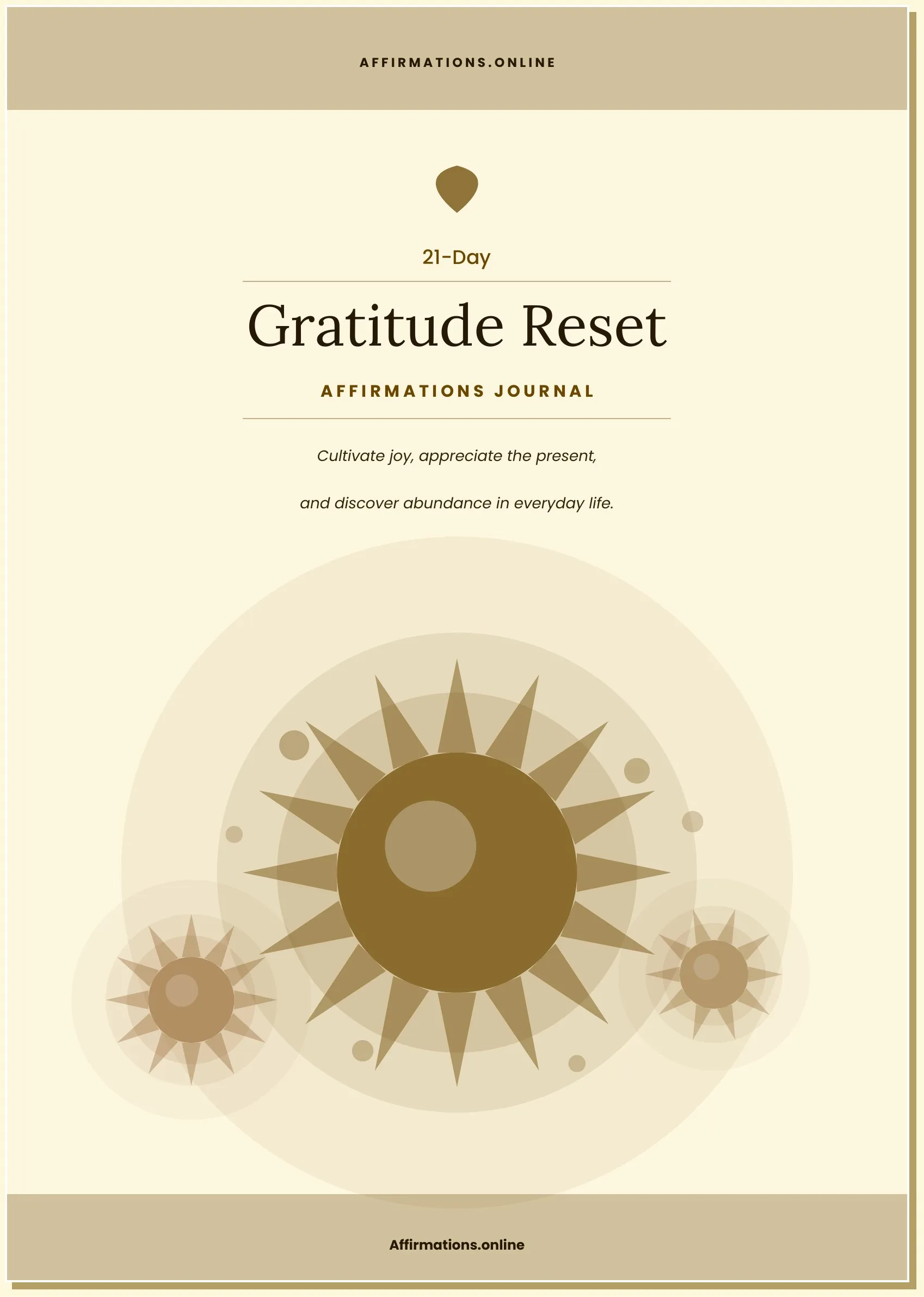 Gratitude — 21-Day Affirmations Reset Journal