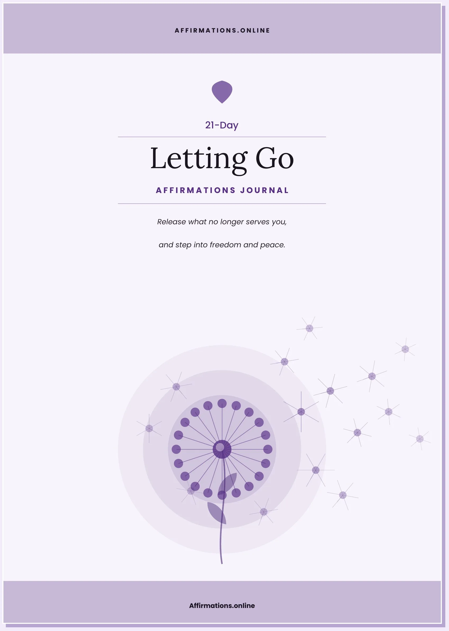 Letting Go — 21-Day Affirmations Reset Journal