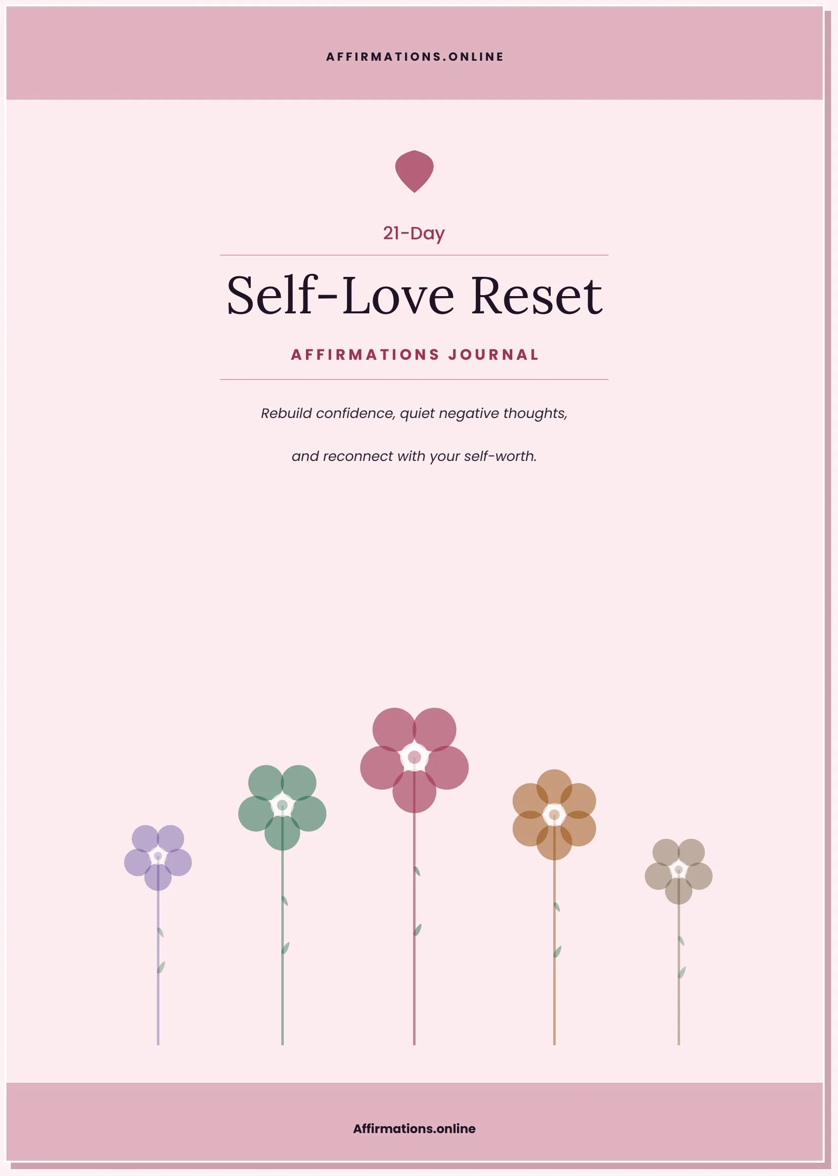 Self-Love — 21-Day Affirmations Reset Journal