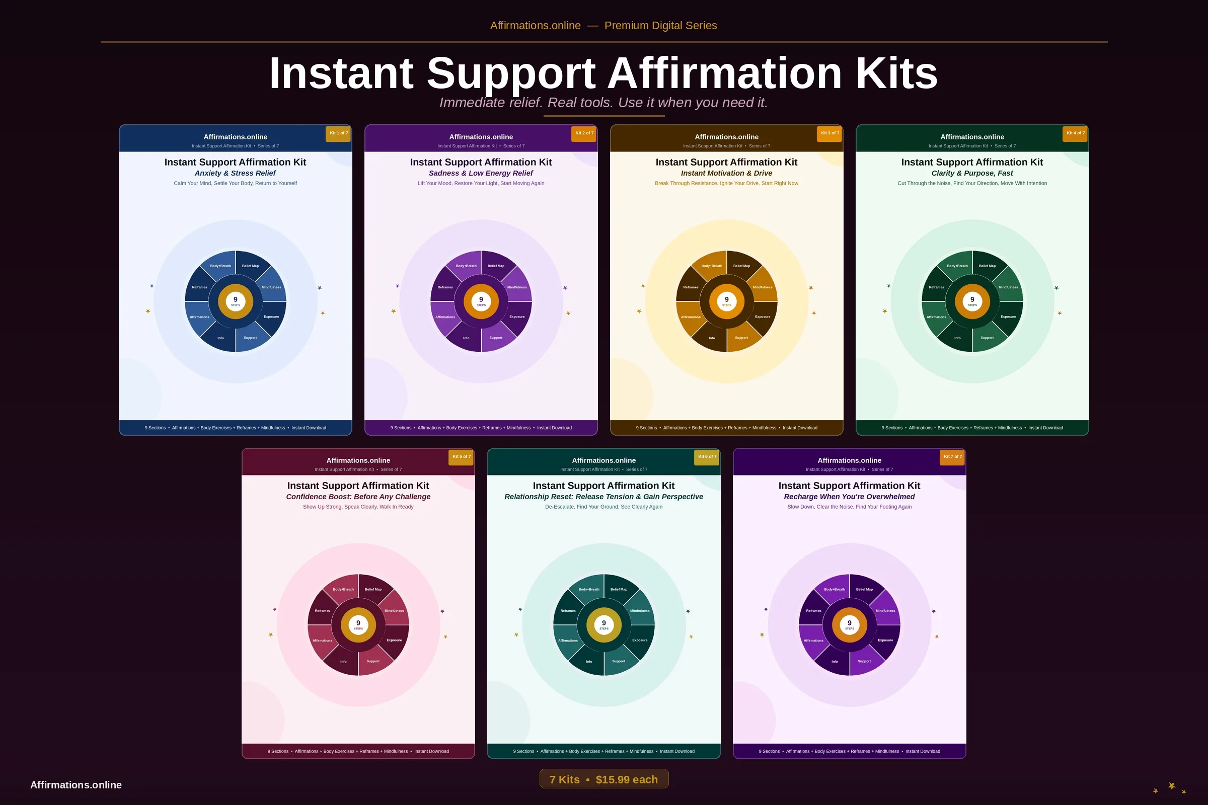 Instant Support Affirmation Kits Series Collection