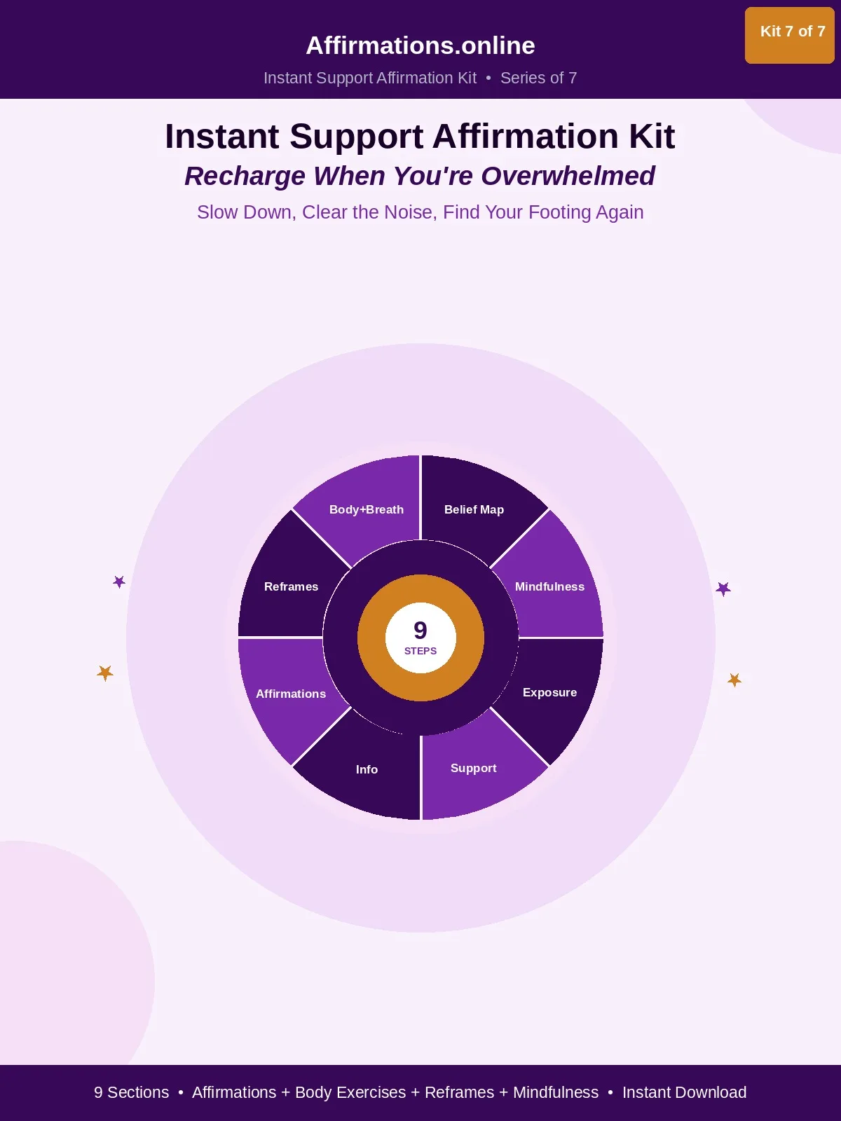 Recharge When Overwhelmed — Instant Support Affirmation Kit
