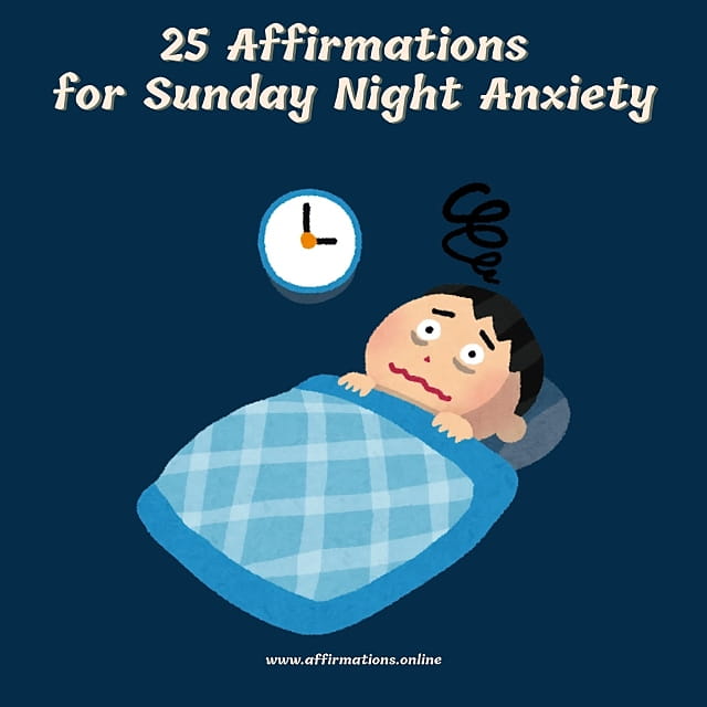 25 Affirmations for Sunday Night Anxiety - Featured Image