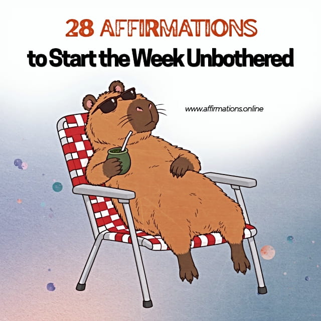 28 Affirmations to Start the Week Unbothered - Featured Image