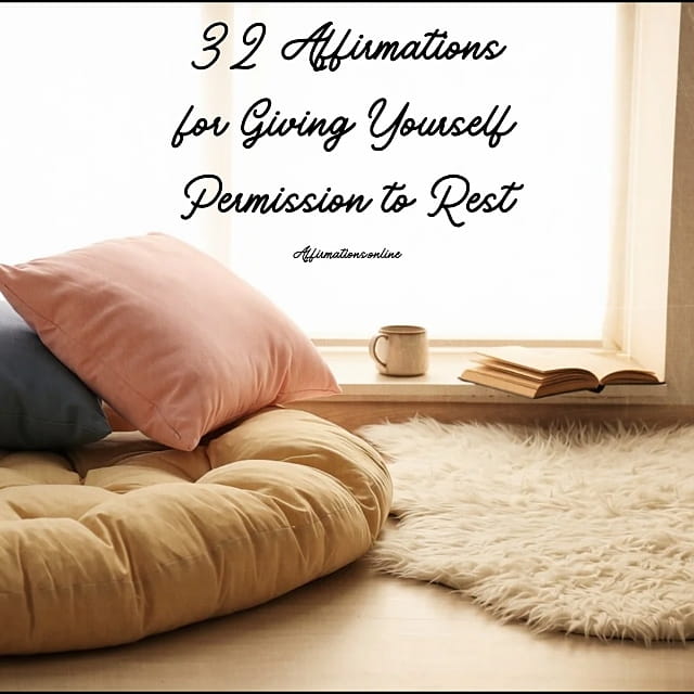 32 Affirmations for Giving Yourself Permission to Rest 32 Affirmations for Giving Yourself Permission to Rest - Featured Image