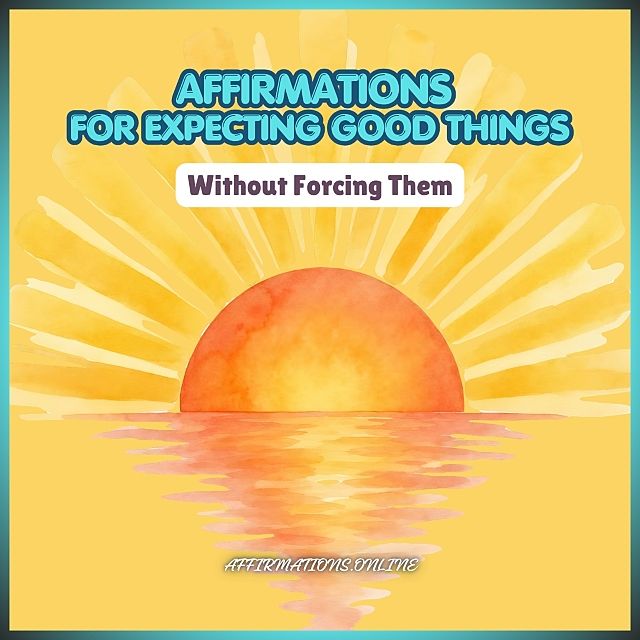 Affirmations for Expecting Good Things Without Forcing Them Affirmations for Expecting Good Things Without Forcing Them - Article From Affirmations.online With 50 Powerful Affirmations - Featured Image