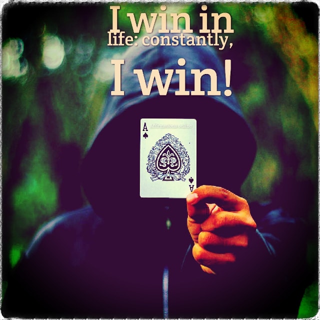 I win in life: constantly, I win! Positive affirmation from Affirmations.online - I win in life: constantly, I win!