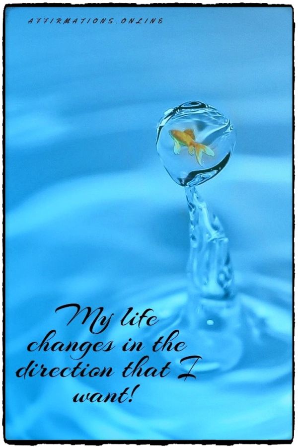 My life changes in the direction that I want! Positive affirmation from Affirmations.online - My life changes in the direction that I want!